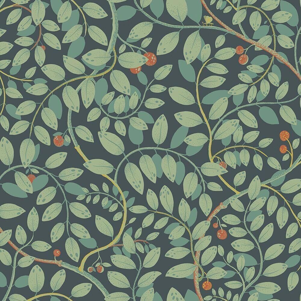 A Street Prints Kirke Turquoise Leafy Vines Wallpaper Lina II 65105 Midbec